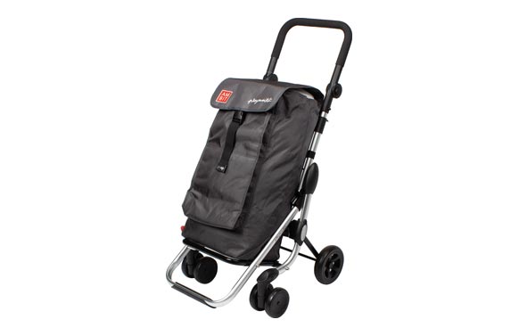 Carro de Compra Playmarket Con ruedas Negro/Gris Plegable 