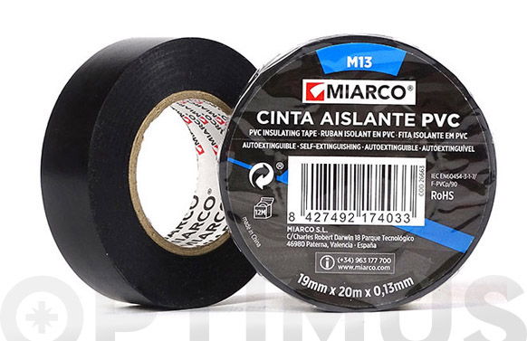 Cinta aïllant M13, gris, 20 m x 19 mm