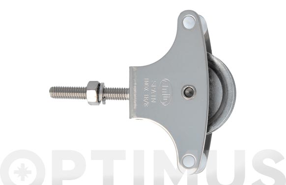 Politja estenedor amb guia, inox + metall, M6 x 40 mm