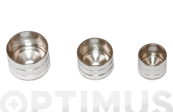 Soporte lateral tubo armario, latón niquelado, Ø12 x 12 mm
