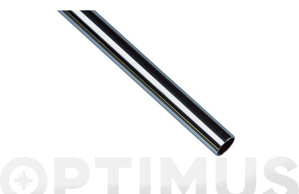 Tubo armario redondo, acero cromado brillo, Ø19 x 0,8 mm