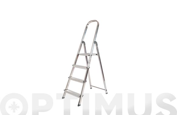 Escalera aluminio doméstica, Unica, 4 peldaños