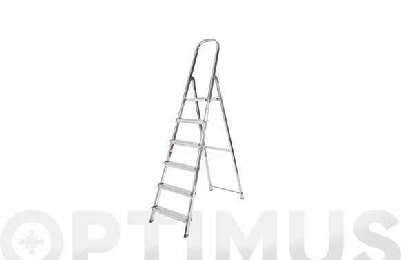 Escalera aluminio doméstica, Unica, 6 peldaños