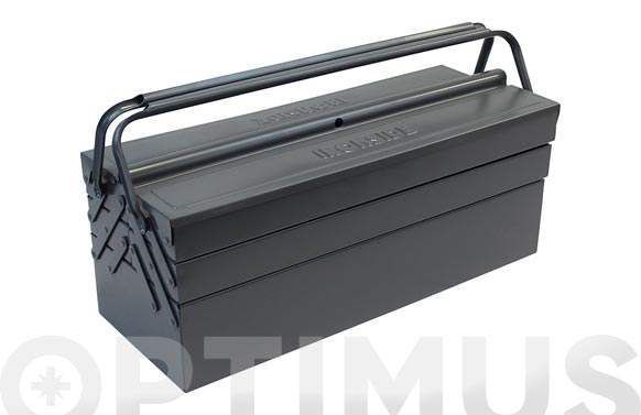 Caja herramientas metal, gris, 560 x 220 x 220 mm