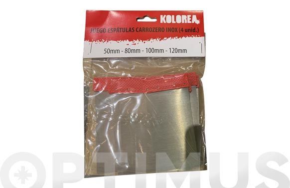 Espatula inox de carrocero, 4 uds