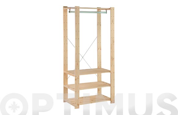 Prestatgeria vestidor pi reforçada, 174,2 x 76,7 x 43 cm