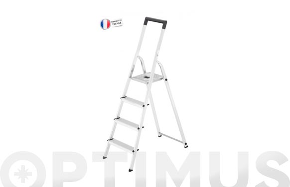 Escalera aluminio doméstica L40, 4 peldaños