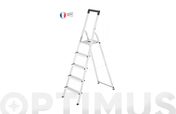 Escalera aluminio doméstica L40, 5 peldaños