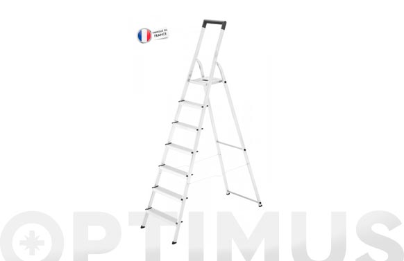 Escalera aluminio doméstica L40, 7 peldaños