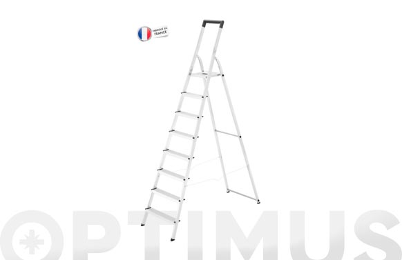 Escalera aluminio doméstica L40, 8 peldaños