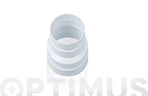 Reductor tub extracció PVC, Ø125 x 100 mm