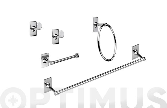 Juego de baño, B-LABEL, de pared, inox