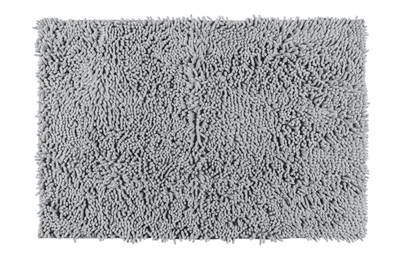 Alfombra de baño Chenille, gris claro, 50 x 80 cm 