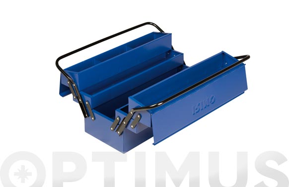 Caja herramientas metálica plegable, 500 x 210 x 245 mm