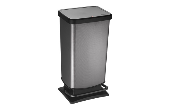 Galleda pedal, plàstic, efecte metall, 40 L
