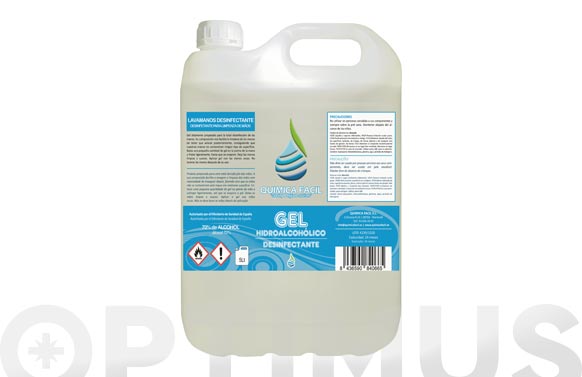 Gel hidroalcohòlic desinfectant, 5 l