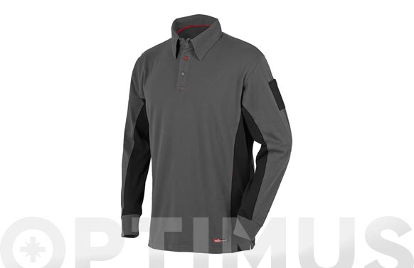 Polo Strecth, m/l, gris, Talla S