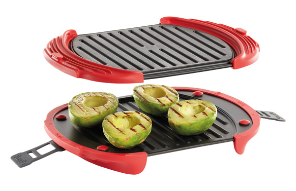 Grill XL para microondas, 27 x 20,7 x 4,4 cm