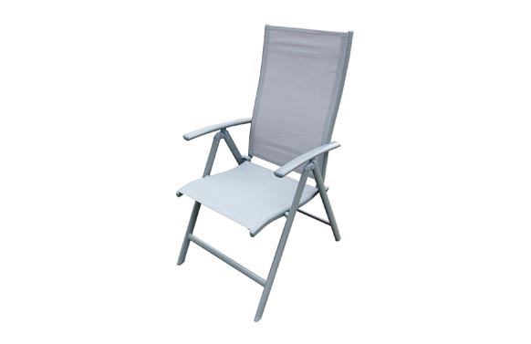Sillón aluminio/textilene Silver, posiciones