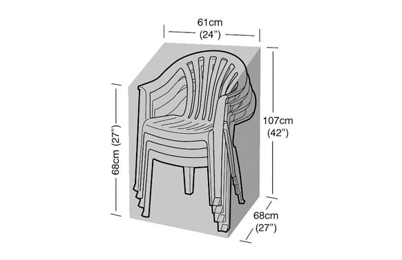 Funda cadires apilables, 61 x 68 x 68/107 cm