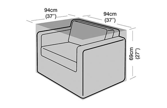 Funda sillón, 94 x 94 x 68 cm