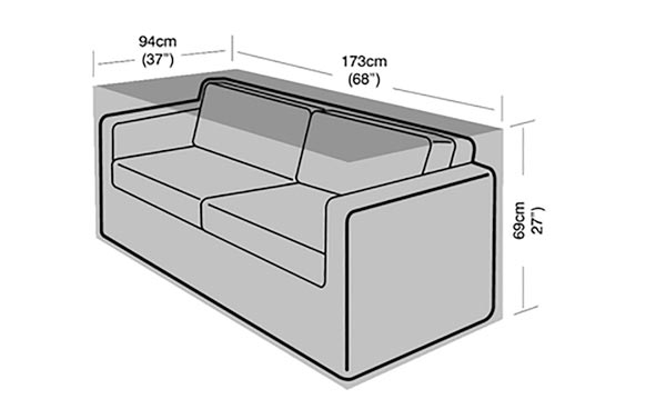 Funda sofá 2-3 plazas, 94 x 173 x 69 cm
