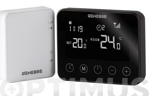 kit termostato inalambrico touch y receptor wifi calefaccion genebre 3930k