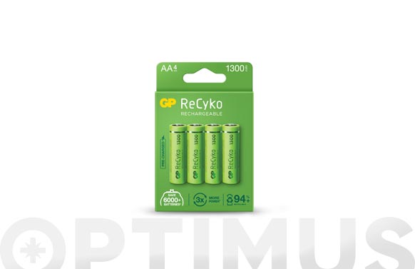 Pila recargable AA LR6, 1300 mAh, 4 u