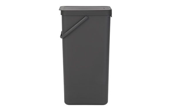 Cubo reciclaje, gris, 40 l