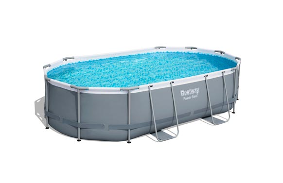 Piscina desmuntable Power Steel, amb escala, 488 x 305 x 107 cm