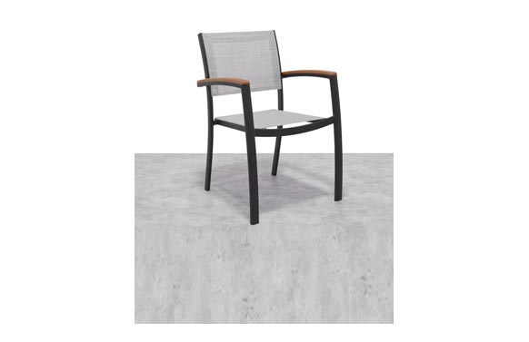 Cadira alumini/textilene Ragusa, apilable