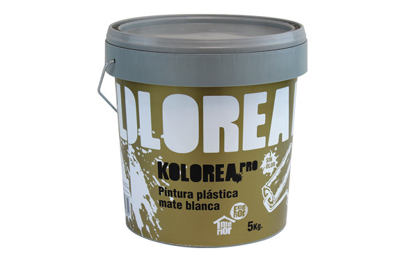 Pintura plástica, exterior e interior, mate blanca, 5 kg