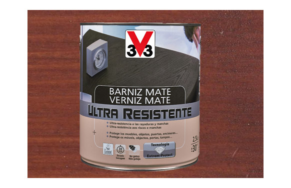 Barníz interior ultra resistente, caoba mate, 250 ml