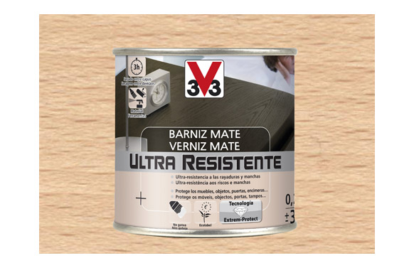 Barníz interior ultra resistente, incoloro mate, 250 ml