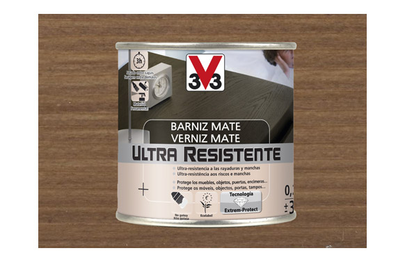 Vernís interior ultra resistent, noguera mat, 250 ml