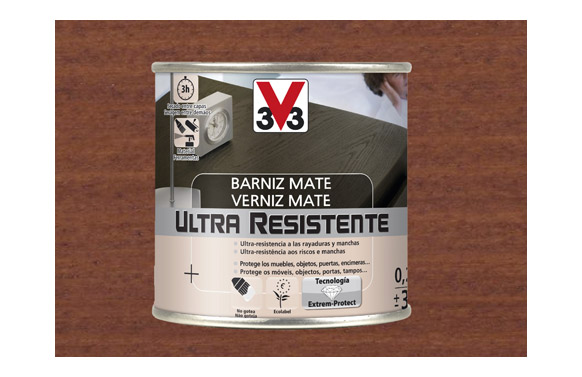 Barníz interior ultra resistente, sapeli mate, 250 ml