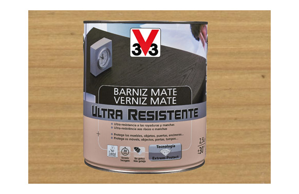 Barníz interior ultra resistente, roble claro mate, 750 ml