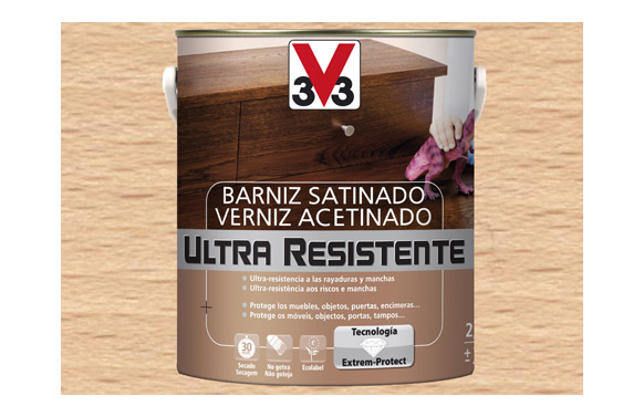 Barníz interior ultra resistente, incoloro satinado, 2,5 l