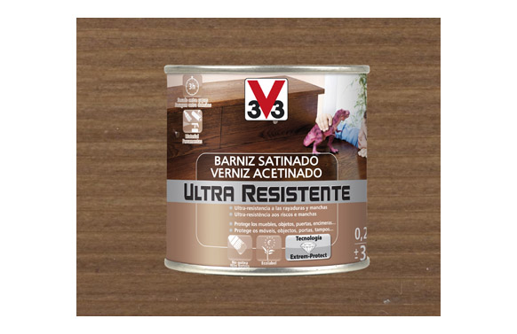 Barníz interior ultra resistente, nogal satinado, 250 ml