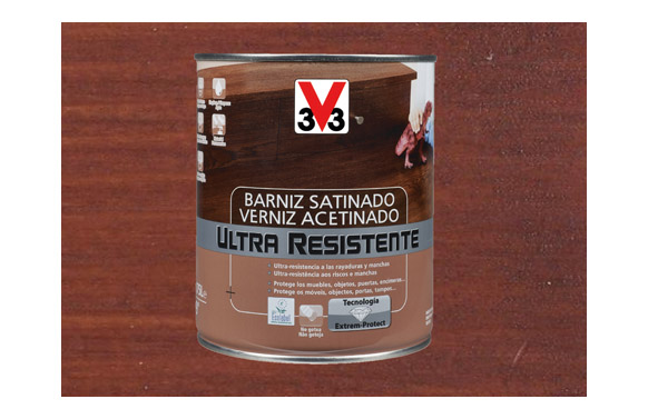 Vernís interior ultra resistent, caoba setinat, 750 ml