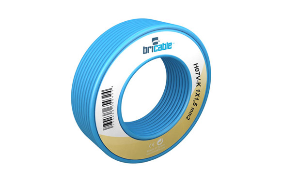 Cable flexible, azul, 5 m, 1 x 1,5 mm