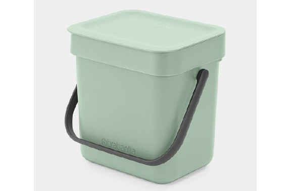 Cubo reciclaje, verde jade, 3 l