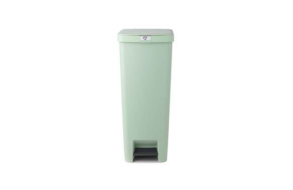 Cubo reciclaje con pedal, verd jade, 40 l