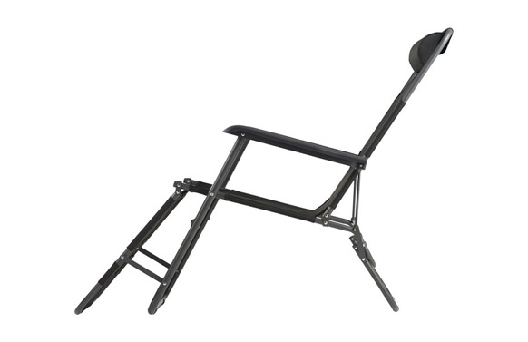 Cadira pícnic relax, gris fosc, 178 x 60 x 95 cm