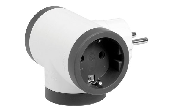 Adaptador lateral, blanc/gris fosc, TT, 3 preses