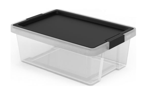 Caja multiusos, tapa negra, 7 l