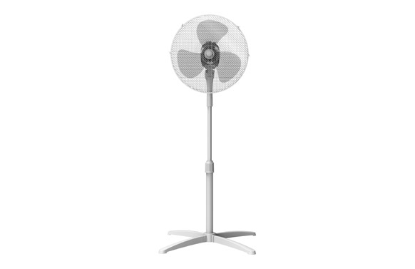 Ventilador de pie blanco, Ø 40 cm, 40 W