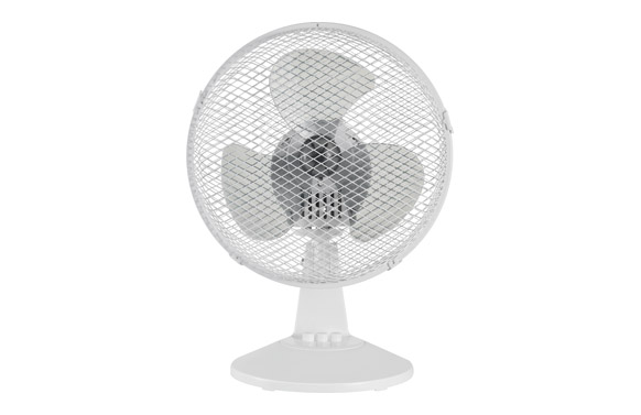 Ventilador sobretaula blanc, Ø23 cm, 25 w