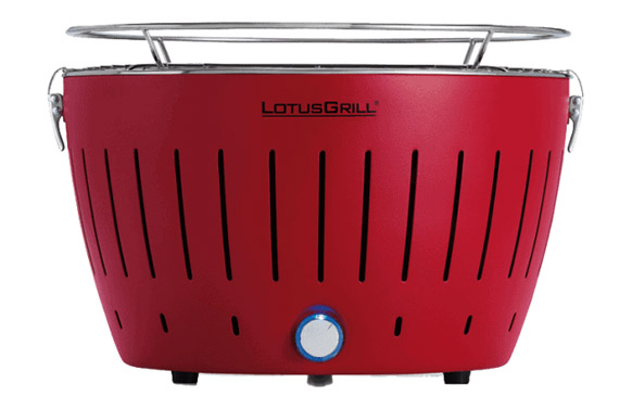 Barbacoa carbón sobremesa Classic, roja, Ø34 cm